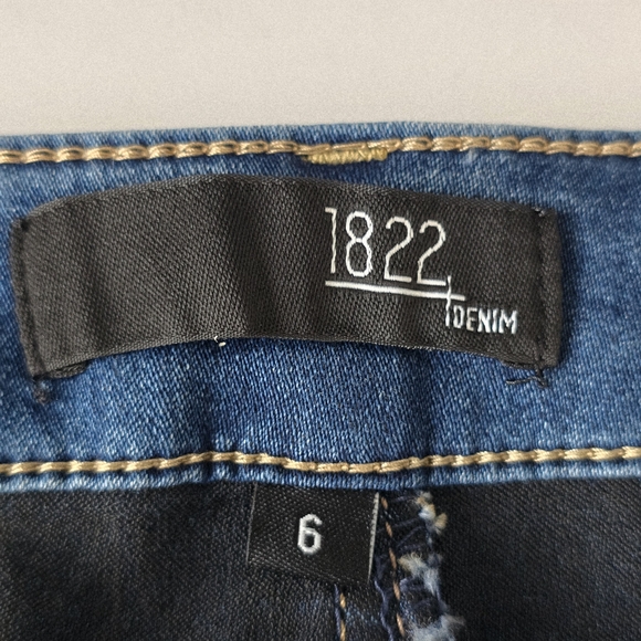 1822 Denim Low Rise Skinny Jeans 6 Medium Wash Y2K NWT - Picture 4 of 8